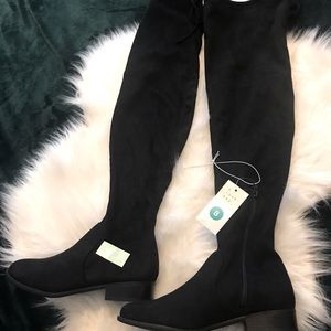 A new day Sydney(from Target) tall memory foam black thigh high boots size 8